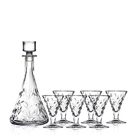 BỘ BÌNH VÀ 6 LY NHỎ PHA LÊ Ý RCR LAURUS 500ML - 60ML