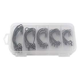 Fishing Hooks Worm Soft Bait Fish Hooks with Plastic Box