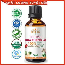 Tinh dầu Phong Lữ 50ml nguyên chất từ thiên nhiên, xông phòng, khử mùi, thơm phòng, đuổi muỗi, thư giản - KingOil