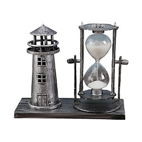 Iron  Hourglass Sand Timer Table Centerpiece for Desktop