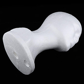 STYROFOAM FOAM MANNEQUIN WIG DISPLAY STAND HAT  HOLDER WHITE FOAM HEAD