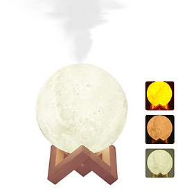 880mL Moon Shapede Mist Humidifier Diffuser Night Light Quiet Humidifier Essential Oil Diffuser Cool Desktop USB Powered