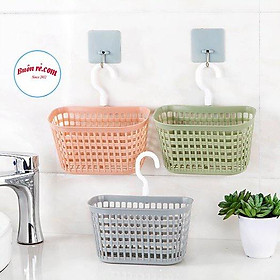 Rổ treo bồn rửa chén, nhà tắm có móc Việt Nhật - Rổ nhựa có móc treo đồ đa năng tiện ích