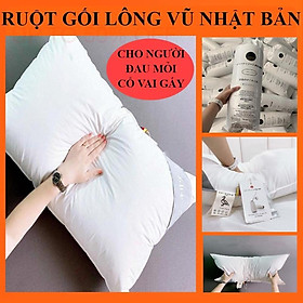 Mua Ruột Gối Lông Vũ Nhân Tạo Nhật Bản Kháng Khuẩn Phù Hợp Hỗ Trợ Cho Người Bị Đau Mỏi Cổ Vai Gáy không gây kích ứng da.