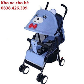 Xe đẩy gập gọn 3 tư thé ghế ngồi thoáng mát 4 bánh chống sóc gấp gọn