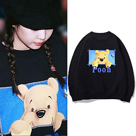 Áo nỉ Sweater BLACKPINK Jennie LISA gấu Pooh