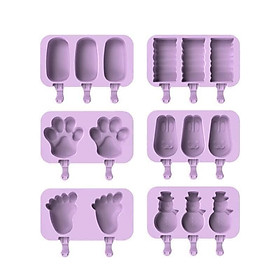 Mua Khuôn làm kem silicon Hình Thỏ kèm 50 que gỗ tiện dụng