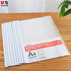 Combo 5 Bìa hồ sơ cây kẹp A4 M&G ADM929K4 màu trắng đục, màu xanh nhạt