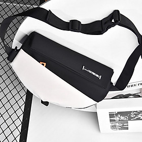 Túi bao tử - đeo chéo đa năng vải Poly chống nước bền bỉ unisex nam nữ - Trắng