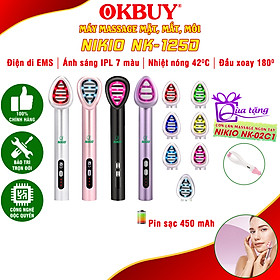 Máy massage mắt môi Nikio NK-125D - Thiết bị làm đẹp đa năng, công nghệ EMS, IPL, rung và nhiệt nóng