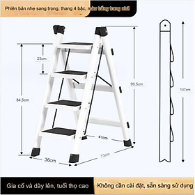 Thang Xếp Gọn 4 Tầng Nhà Ở Chung Cư Căn Hộ LADDER - hàng cao cấp - Riki Shop