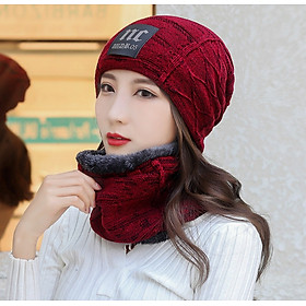Khăn choàng len nữ quàng cổ giữ ấm chống rét lạnh tặng kèm nón mũ len y hình dona21102513