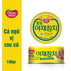 Cá ngừ hộp Dongwon vị rau củ nhập khẩu Hàn Quốc (100g)