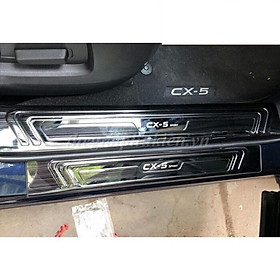 Ốp bậc cửa , nẹp bước chân mazda CX5 2019-2022 cao cấp -mẫu Titan 8 chi tiết