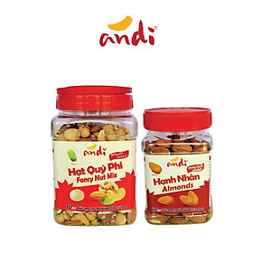 Combo Hạt Hạnh Nhân 227g - Hạt Quý Phi 450g