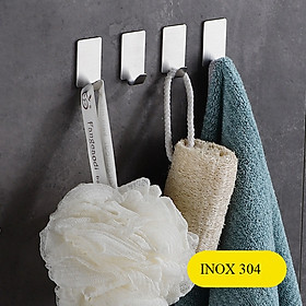 Combo 10 Móc Dán Tường Inox 304 treo đồ gia đình siêu dính