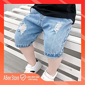 Quần Ngố Cho Bé Trai Bé Gái Hàn Quốc, Quần Short Jean Trẻ Em Từ 0 Đến 6 Tuổi Abee Store Size 8-25kg QS4