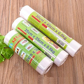 Mua Cuộn túi nilon màng PE bọc đựng thực phẩm An Lành từ 100-480 túi nhiều kích cỡ bảo quản thức ăn sạch sẽ có tự hủy