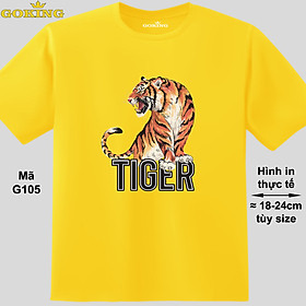 TIGER, mã G105. Hãy tỏa sáng như kim cương, qua chiếc áo thun Goking siêu hot cho nam nữ trẻ em, áo phông cặp đôi, gia đình, đội nhóm