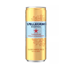 Tangerine & Wild Strawberry San Pellegrino - Nước khoáng thiên nhiên có ga vị Quýt và Dâu Rừng 330ml