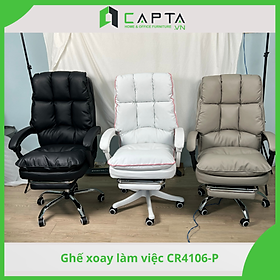 Mua Ghế làm việc máy tính có gác chân thư giãn Ghế ngồi chơi game bọc 2 lớp nệm simili CR4106-P Morden Office Chair