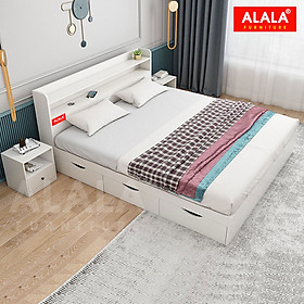 Giường ngủ ALALA70 + 3 hộc kéo / Miễn phí vận chuyển và lắp đặt/ Đổi trả 30 ngày/ Sản phẩm được bảo hành 5 năm từ thương hiệu ALALA/ Chịu lực 700kg