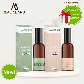 Xịt giữ nếp tạo kiểu và dưỡng tóc 3in1 MACALAND 100ml lưu hương nước hoa, không khô cứng tóc