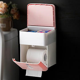 Mua Hộp đựng khăn giấy vệ sinh  vật dụng phòng tắm dán tường tháo lắp dễ dàng giao màu ngẫu nhiên
