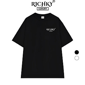 [Mã INBAU300 giảm 10% đơn 250K] Áo Thun Unisex Richky Premium Tee Luxury Be Rich Your Way Đen - RKP05