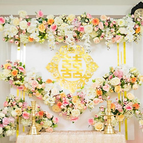 Mua Chữ Hỷ trang trí bàn thờ gia tiên backdrop - song hỷ đám cưới 60cm