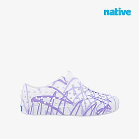 Giày Lười Trẻ Em NATIVE Jefferson Print Child - Shell White/ Shell White/ Lavender Burst Doodle - 28.5