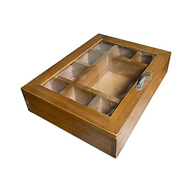 Wood Storage Cabinet Durable Desktop Display Box for Closet Bathroom