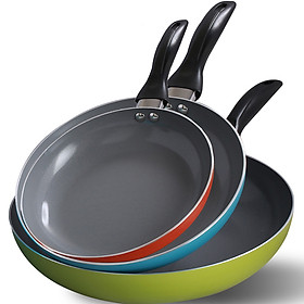 Combo 3 chảo chống dính Ceramic An toàn Comet CH10-18&22&28- Giao màu ngẫu nhiên