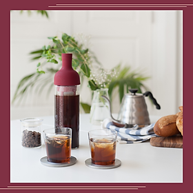 Mua BÌNH PHA CÀ PHÊ LẠNH HARIO FILTER – IN COFFEE BOTTLE CHERRY ( CRANBERRY RED) FIC-70-CR-EX 5LY
