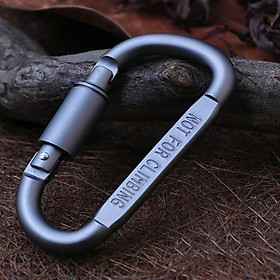 Hình ảnh Móc khóa Carabiner Hình Chữ D Chất Liệu Hợp Kim Nhôm Cao Cấp Rất Cứng Và Siêu Bền - Hàng Nhập Khẩu