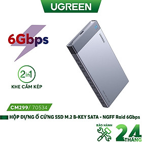 Mua Hộp đựng ổ cứng UGREEN CM301 - 2.5 3.5 Inch 6Gb- Cổng Type-C gắn PC - Cổng Usb 3.1 Gen2 - Hàng nhập khẩu chính hãng