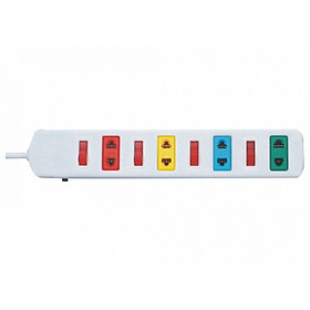 Mua Ổ cắm Lioa  có bảo vệ quá tải bằng CB công suất 2200W  Max 10A 250V LIOA 4SOF3W ( Trắng)
