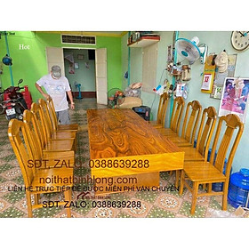 Mua bộ bàn ghế ăn 10 ghế bàn hộp gỗ hương vân nam phi