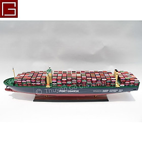 Mô Hình Thuyền Gỗ Phong Thủy Dạng Thuyền Thương Mại HMM GDARSK Chính Hãng Hàng Xuất Khẩu Chất Lượng Cao