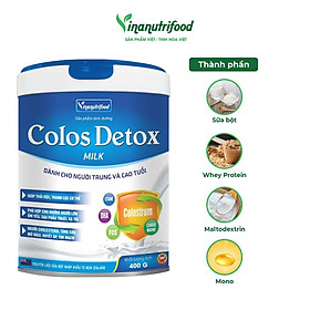 Sữa Colos Detox Milk xanh Vinanutrifood, hộp 900g và 400g