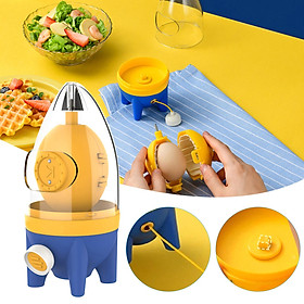 Egg Scrambler Shaker Hand Pull Type Manual Egg White Yolk Whisk Mixer with Pulling Rope