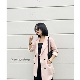 ÁO BLAZER BEIGE 2 LỚP STYLE ULZZANG HÀN QUỐC