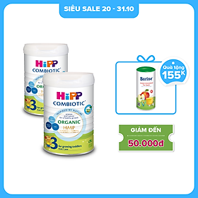 Combo 2 lon sữa bột dinh dưỡng công thức HiPP 3 Organic Combiotic chất