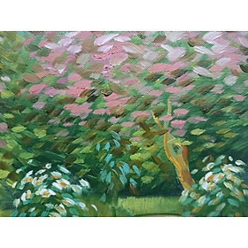Tranh Sơn Dầu Vẽ Tay 30x40cm - Thì Thầm Mùa Xuân (Monet)