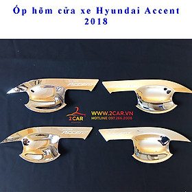 Ốp hõm cửa, chén cửa xe hyundai accent 2018- 2020- 2021- 2022, mạ crom cao cấp