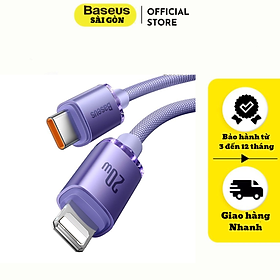 Mua Cáp sạc nhanh Type C to Light-ning 20W Baseus Crystal Shine Series Fast Charging Data Cable- (CAJY) - Hàng chính hãng