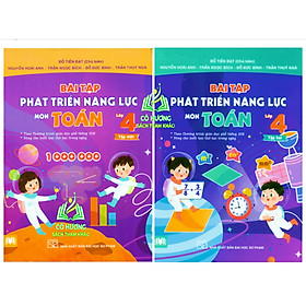 Sách - Combo Bài Tập Phát Triển Năng Lực Môn Toán Lớp 4 Tập 1 + 2 ( Theo chương trình GDPT 2018 ) (cánh diều)