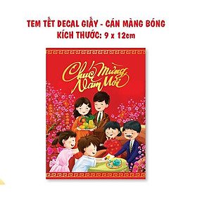 20 TEM DÁN 9*12CM - Mẫu mới Tết 2023 Bánh Chưng, Thịt kho