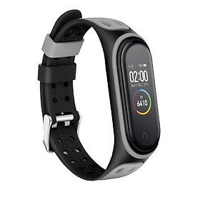 Dây Silicon cao cấp hai khóa nhiều màu sắc dành cho Xiaomi Miband 5 6 7