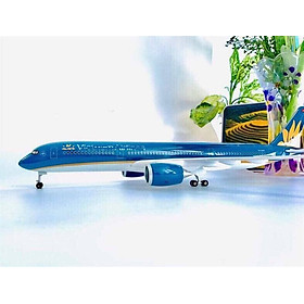 Mô hình máy bay VietNam Airlines 47 cm A350 có đèn led bánh xe cao cấp